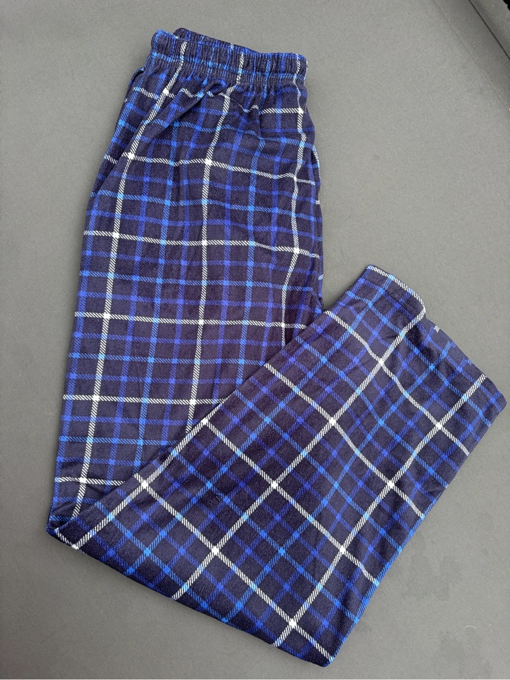U.S. Polo Navy and Royal Blue Plaid lounge pants